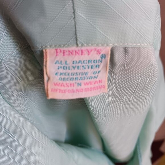 Medium Vintage Beautician Nurse Frock Top 1960's Penneys Mint Green Beauty Shop - Picture 4 of 8